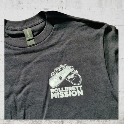 Rollbrett Mission 3D Mini Logo T-Shirt schwarz - Shirts & Tops - Rollbrett Mission