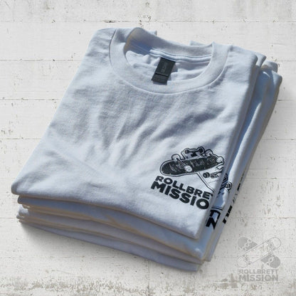 Rollbrett Mission 3D Mini Logo T-Shirt weiß - Shirts & Tops - Rollbrett Mission