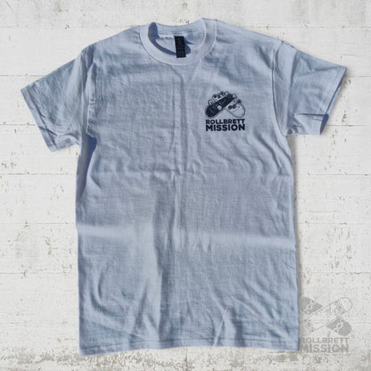Rollbrett Mission 3D Mini Logo T-Shirt weiß - Shirts & Tops - Rollbrett Mission