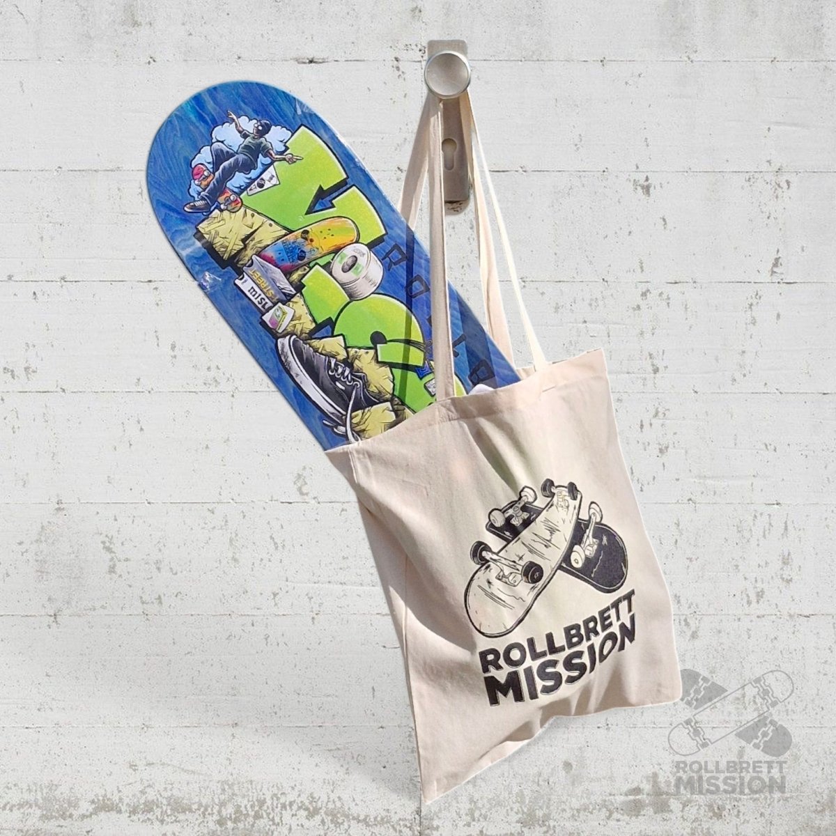 Rollbrett Mission 3D Turnbeutel Baumwolltasche - Taschen & Gepäck - Rollbrett Mission