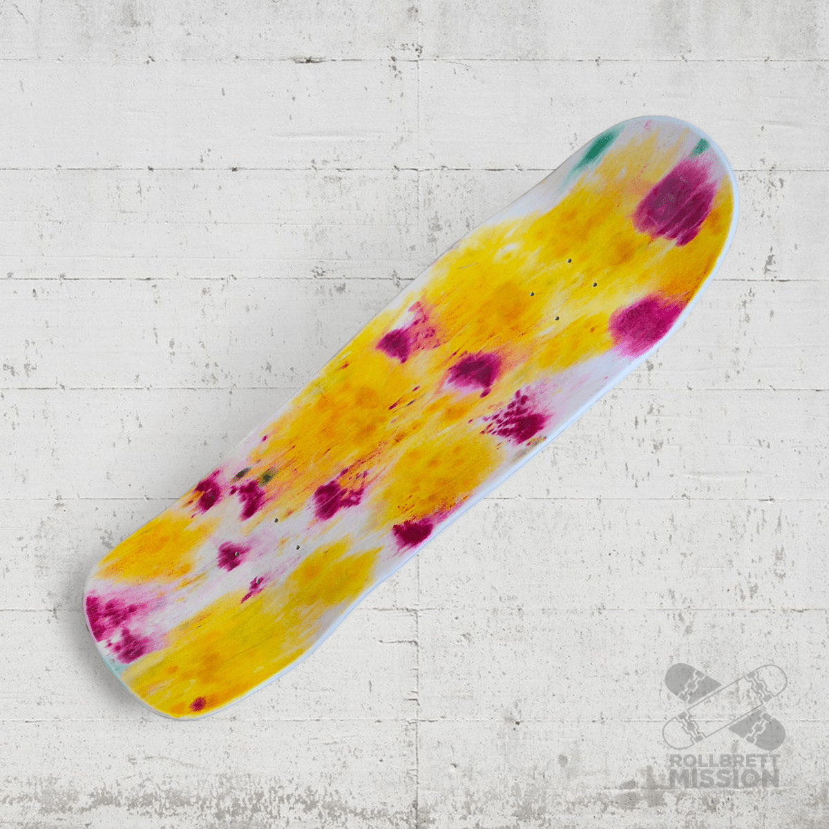 Rollbrett Mission ALTE SCHULE Vitruvian 10.0 Old School Deck Acid gelb - Skateboard - Decks - Rollbrett Mission