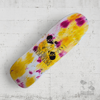 Rollbrett Mission ALTE SCHULE Vitruvian 10.0 Old School Deck Acid gelb - Skateboard - Decks - Rollbrett Mission