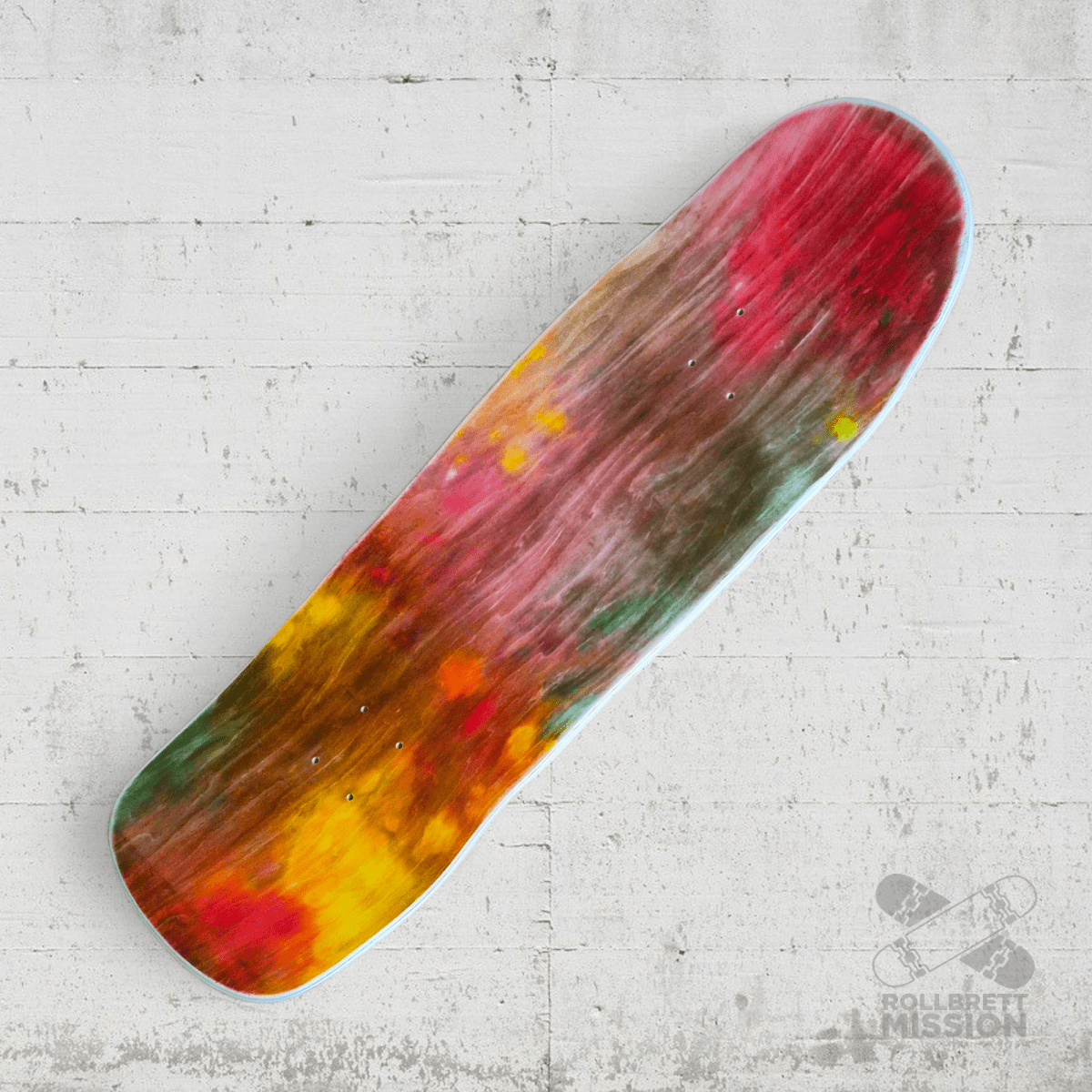 Rollbrett Mission ALTE SCHULE Vitruvian 10.0 Old School Deck Acid rot - Skateboard - Decks - Rollbrett Mission