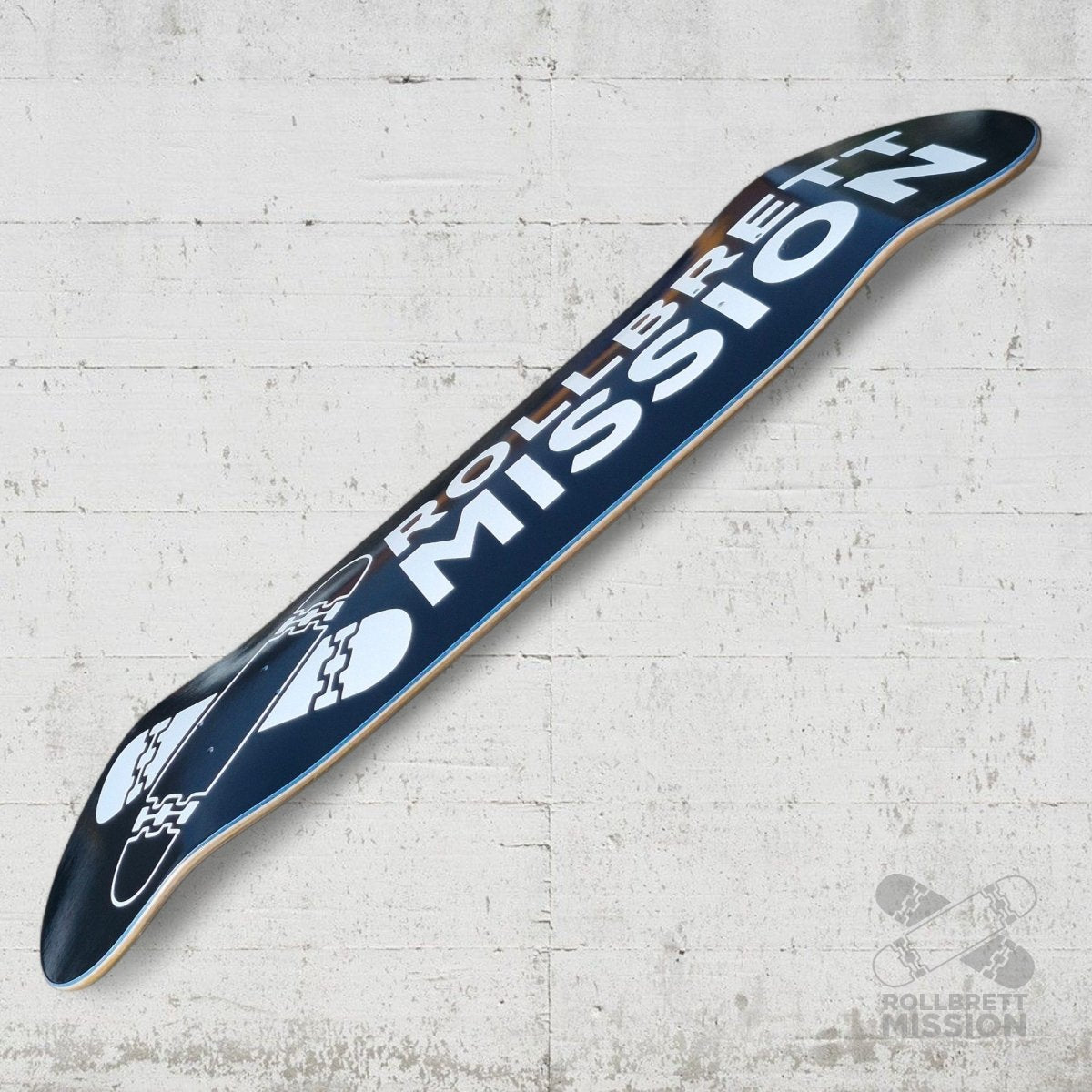 Rollbrett Mission Black Logo Deep Concave 8.5 Deck - Skateboard - Decks - Rollbrett Mission