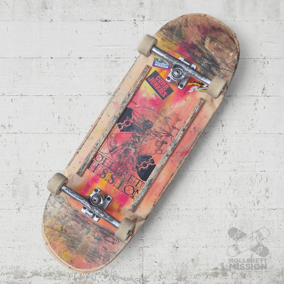 Rollbrett Mission BREITER BUBE Acid Stain Wheel Wells 10.5 Deck - Skateboard - Decks - Rollbrett Mission