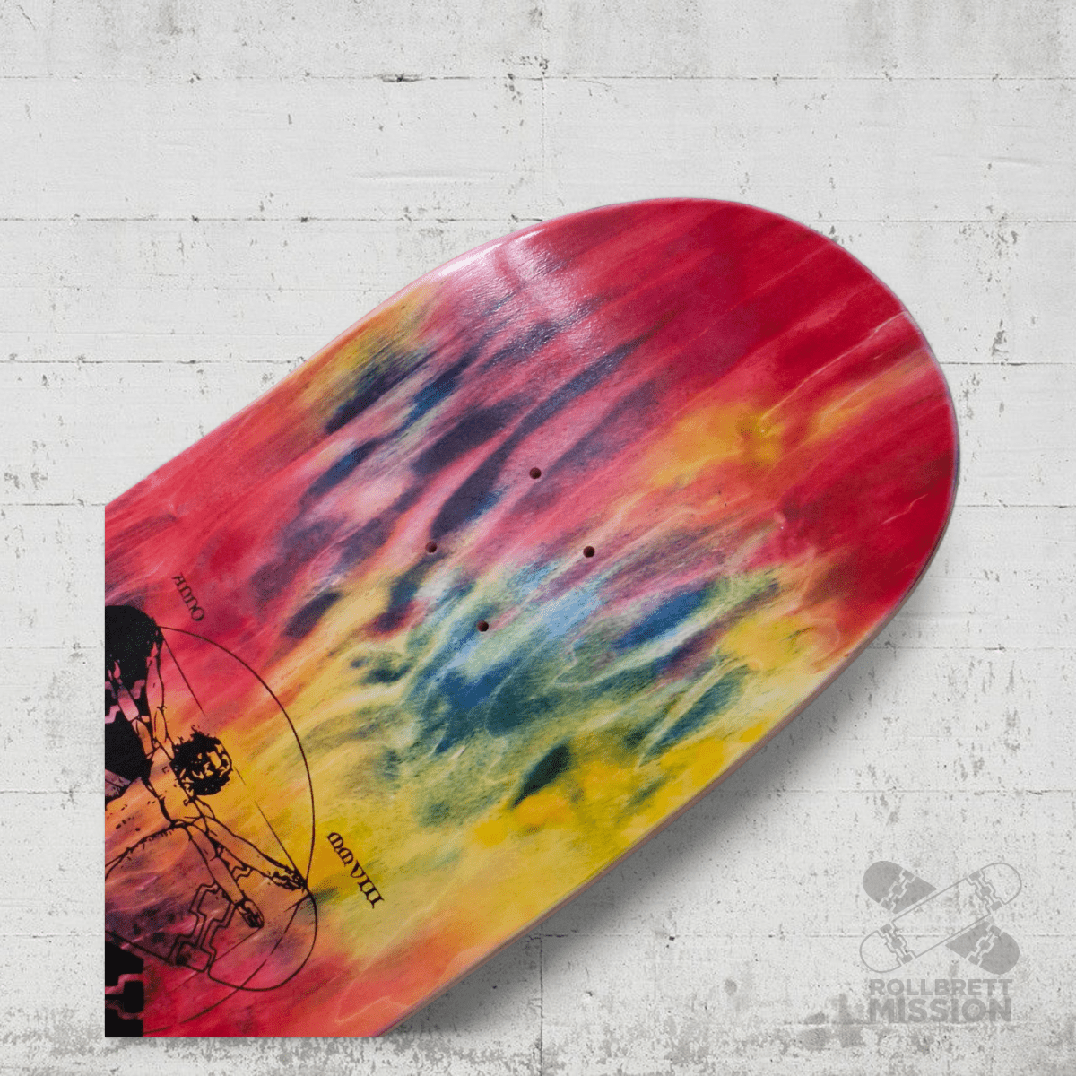 Rollbrett Mission BREITER BUBE Vitruvian 10.5 Deck Acid 18 - Skateboard - Decks - Rollbrett Mission