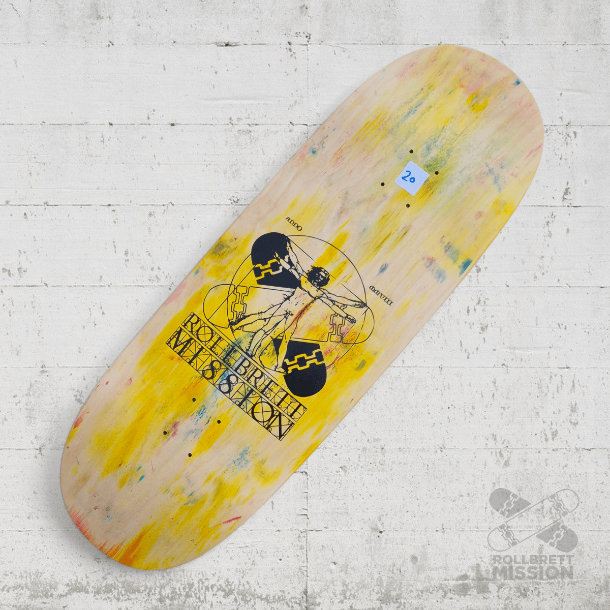 Rollbrett Mission BREITER BUBE Vitruvian 10.5 Deck Acid 20 - Skateboard - Decks - Rollbrett Mission