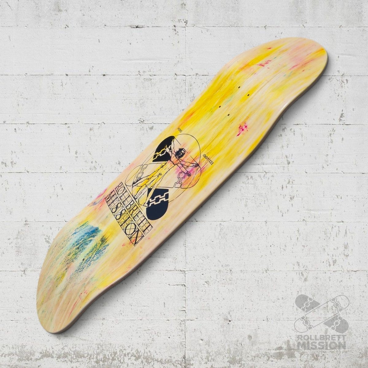 Rollbrett Mission BREITER BUBE Vitruvian 10.5 Deck Acid 24 - Skateboard-Decks - Rollbrett Mission
