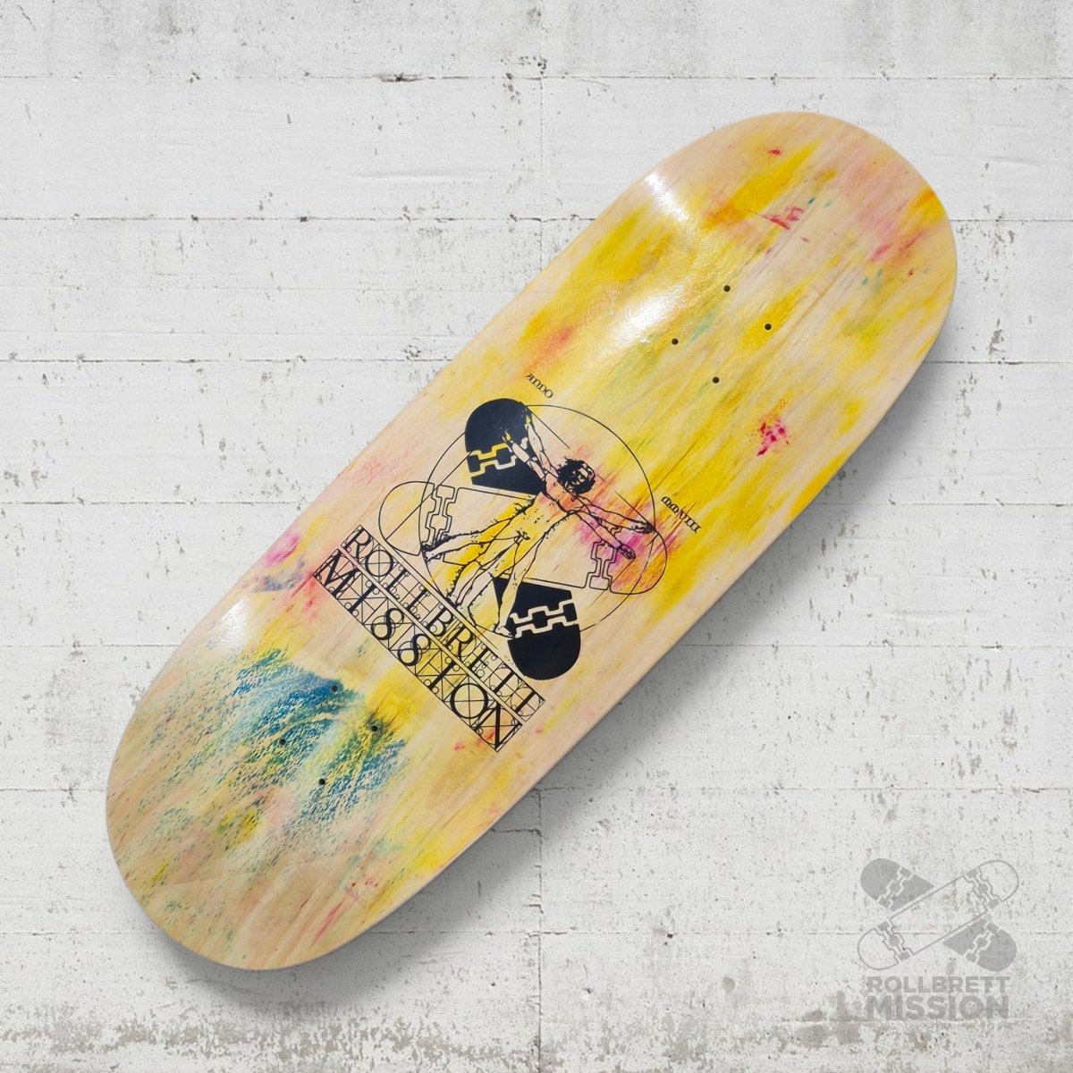 Rollbrett Mission BREITER BUBE Vitruvian 10.5 Deck Acid 24 - Skateboard-Decks - Rollbrett Mission
