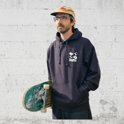 Rollbrett Mission Hoodie Mini Logo black - Shirts & Tops - Rollbrett Mission