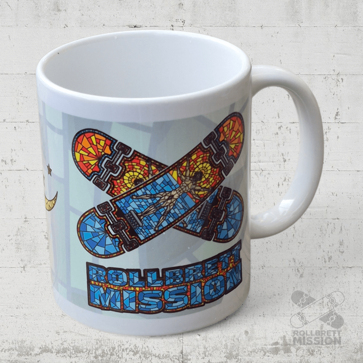Rollbrett Mission Kaffeetasse Keramik Mosaik Katze - Geschirr - Rollbrett Mission