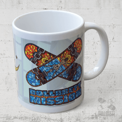 Rollbrett Mission Kaffeetasse Keramik Mosaik Katze - Geschirr - Rollbrett Mission