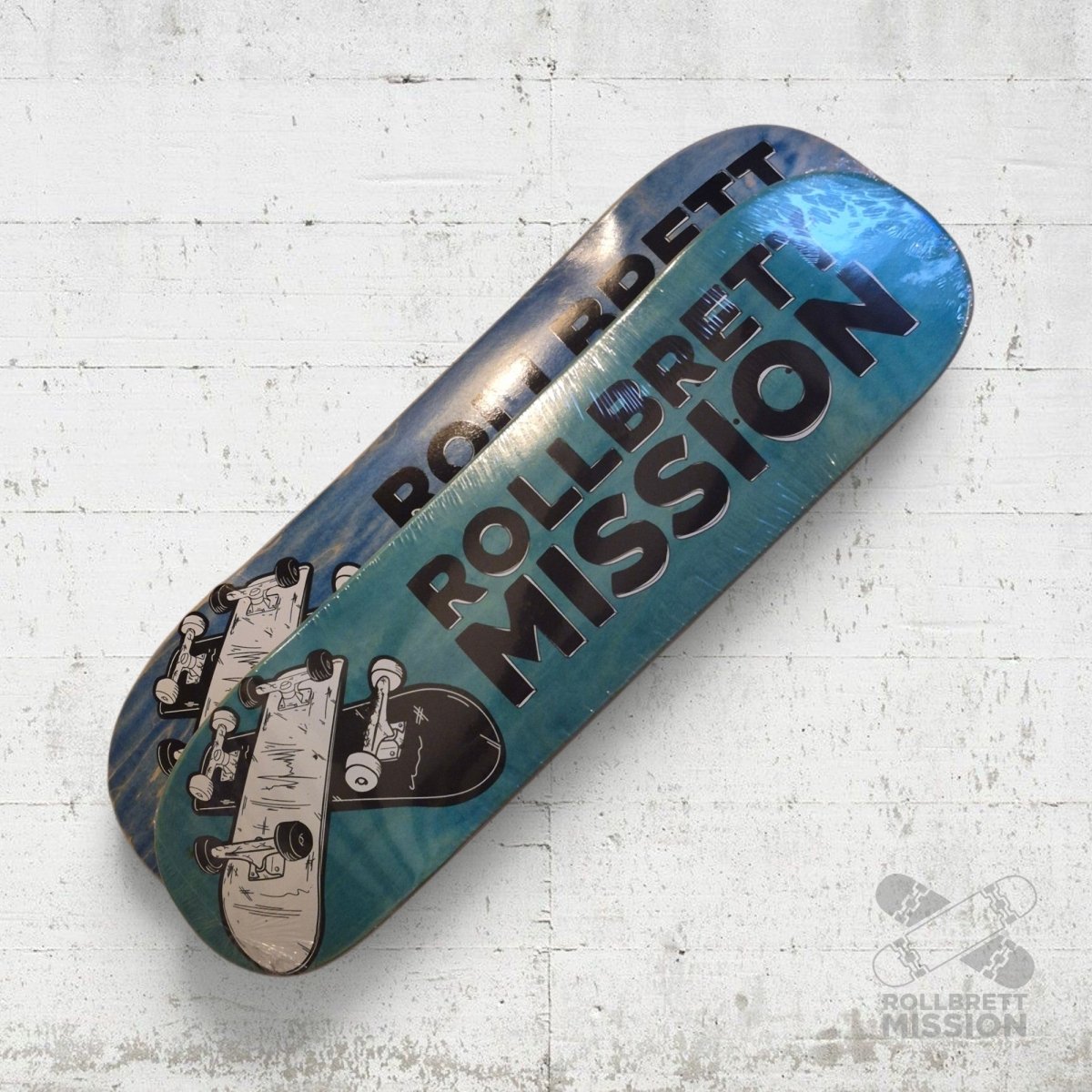 Rollbrett Mission KURZER ZWILLING 3D 8.25 Short Twintail Deck - Skateboard-Decks - Rollbrett Mission