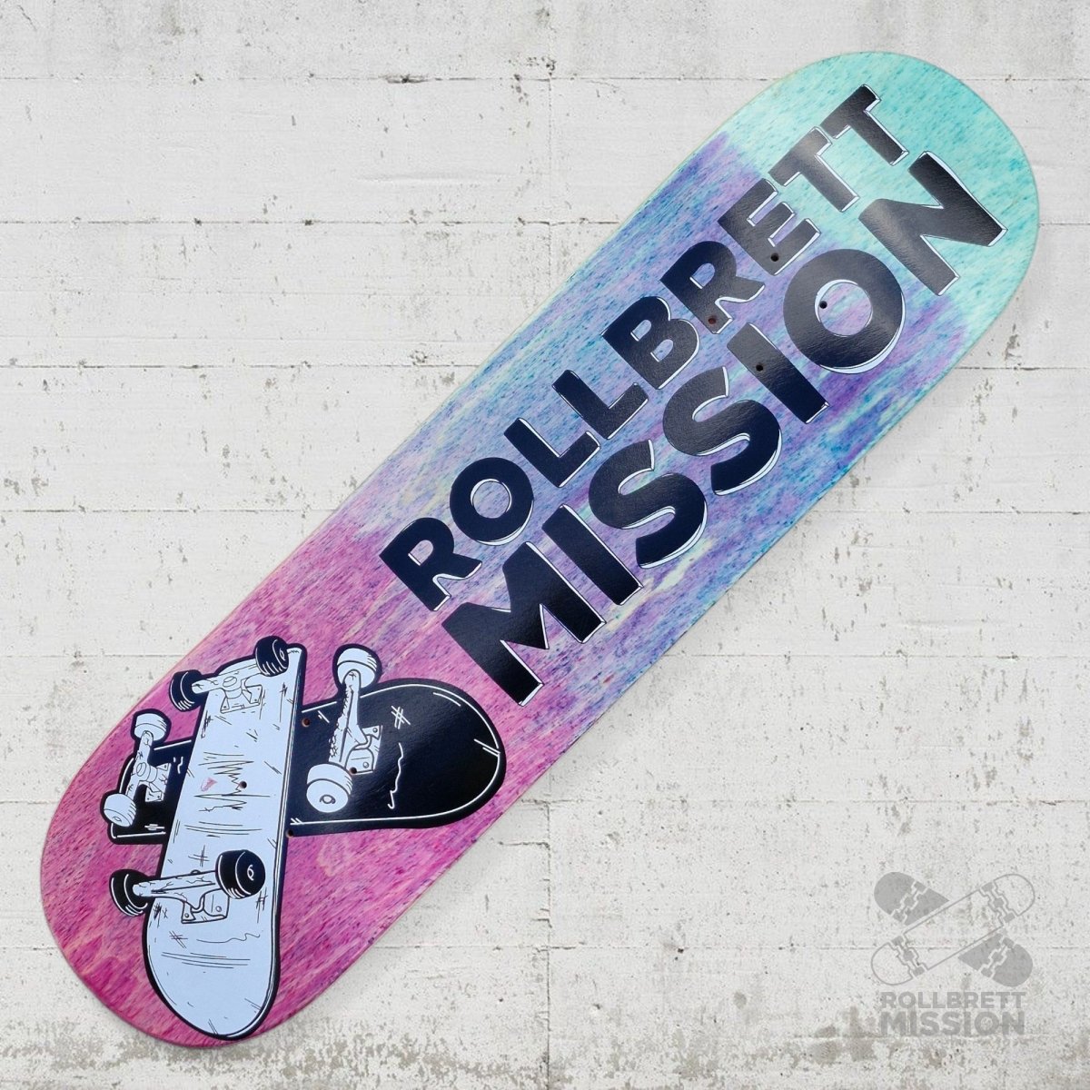 Rollbrett Mission KURZER ZWILLING 3D 8.25 Short Twintail Deck - Skateboard - Decks - Rollbrett Mission