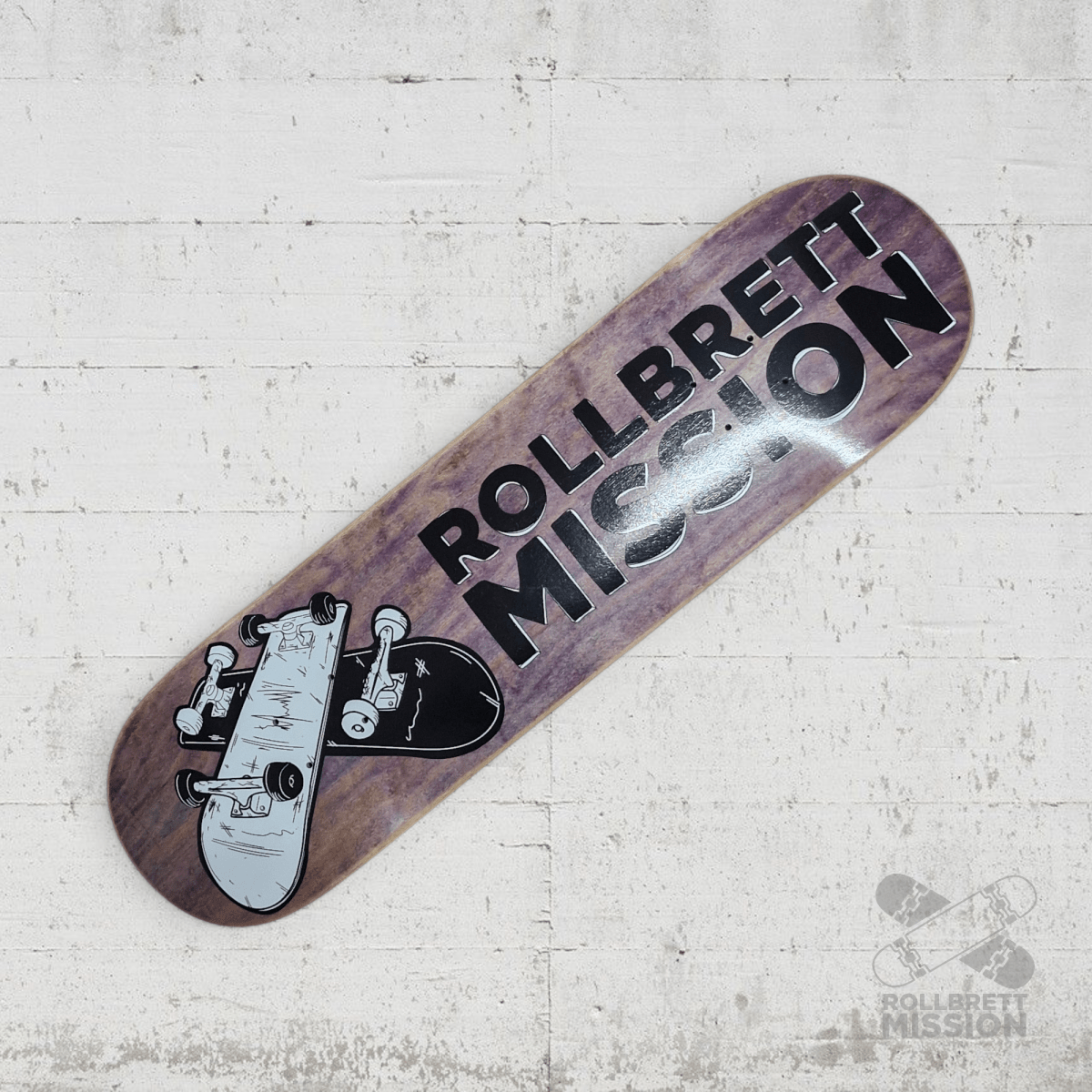 Rollbrett Mission KURZER ZWILLING 3D 8.25 Short Twintail Deck - Skateboard - Decks - Rollbrett Mission
