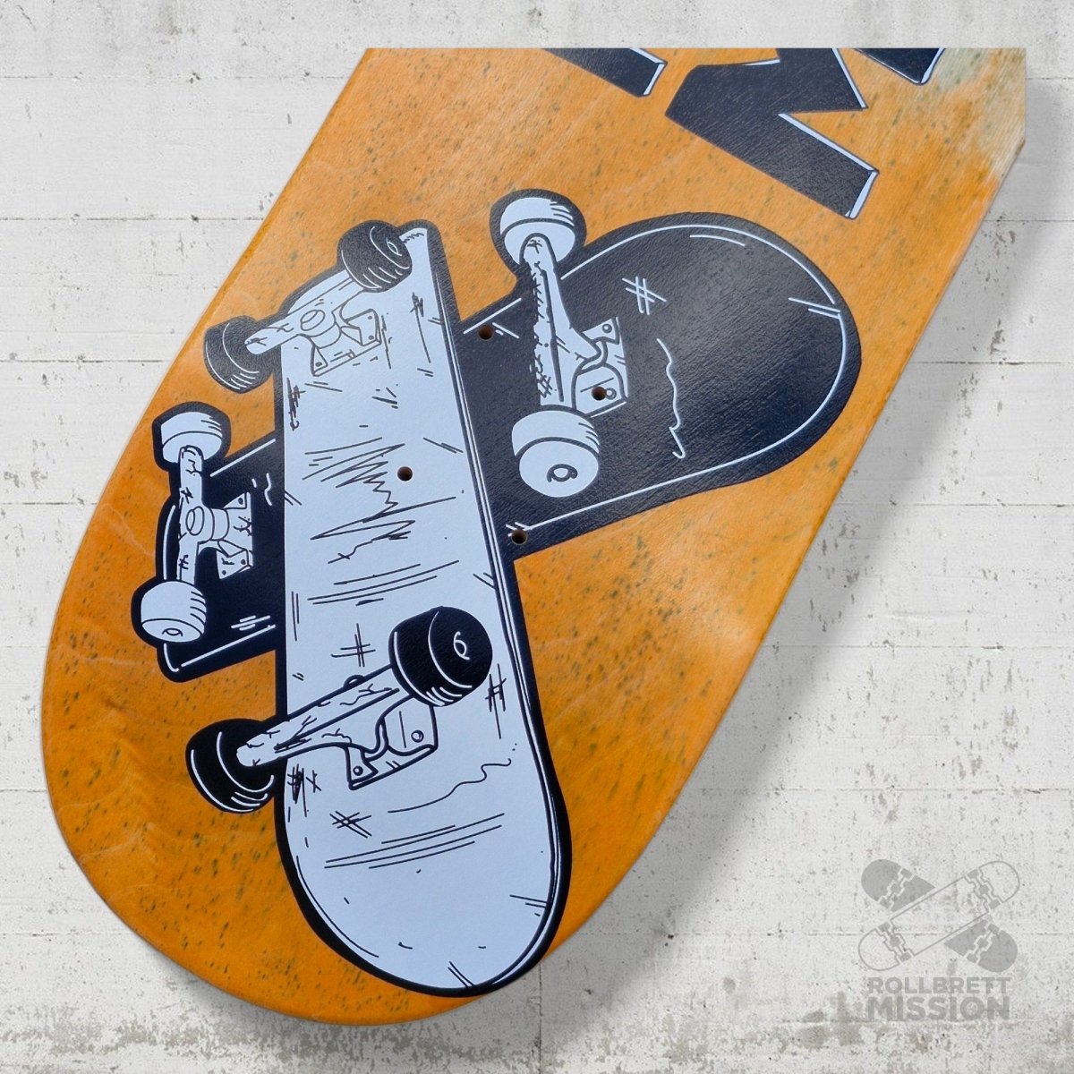 Rollbrett Mission KURZER ZWILLING 3D 8.25 Short Twintail Deck - Skateboard - Decks - Rollbrett Mission