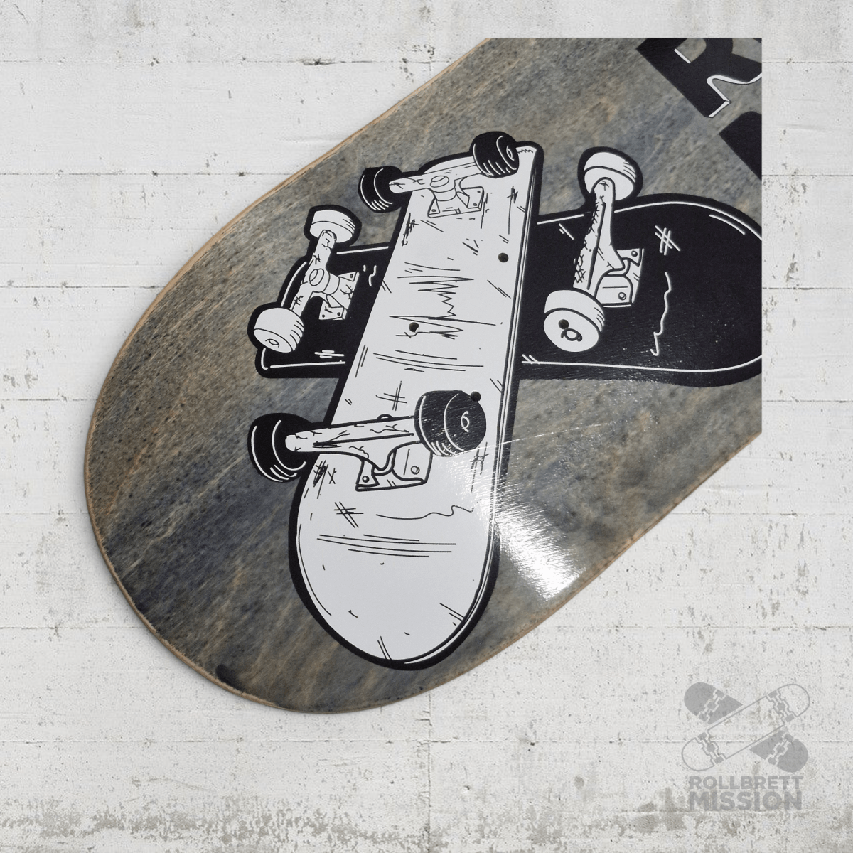 Rollbrett Mission KURZER ZWILLING 3D 9.0 Short Twintail Deck - Skateboard - Decks - Rollbrett Mission