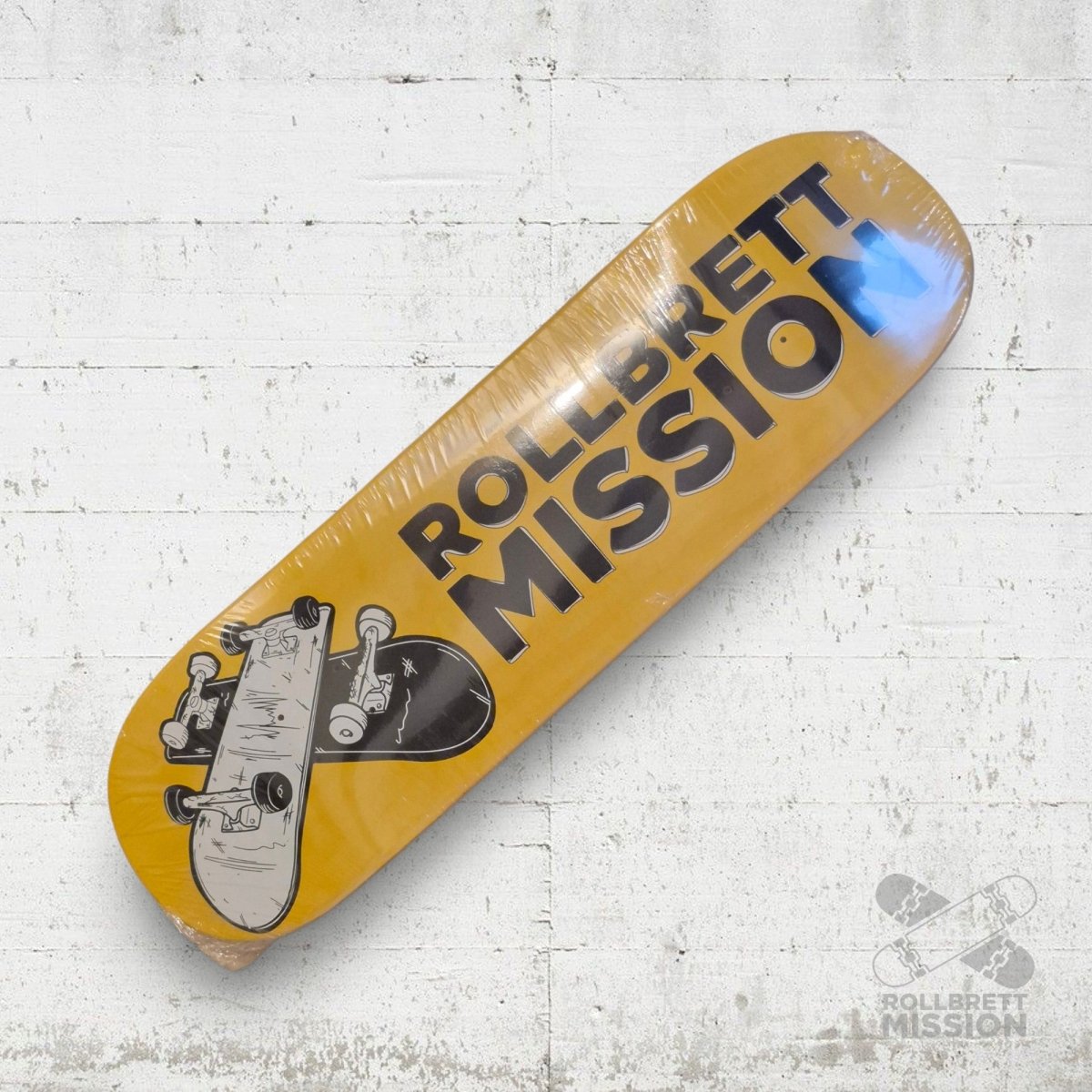 Rollbrett Mission KURZER ZWILLING 3D Logo 8.75 Short Twintail Deck - Skateboard-Decks - Rollbrett Mission