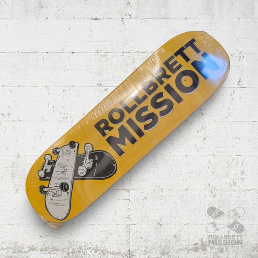 Rollbrett Mission KURZER ZWILLING 3D Logo 8.75 Short Twintail Deck - Skateboard-Decks - Rollbrett Mission