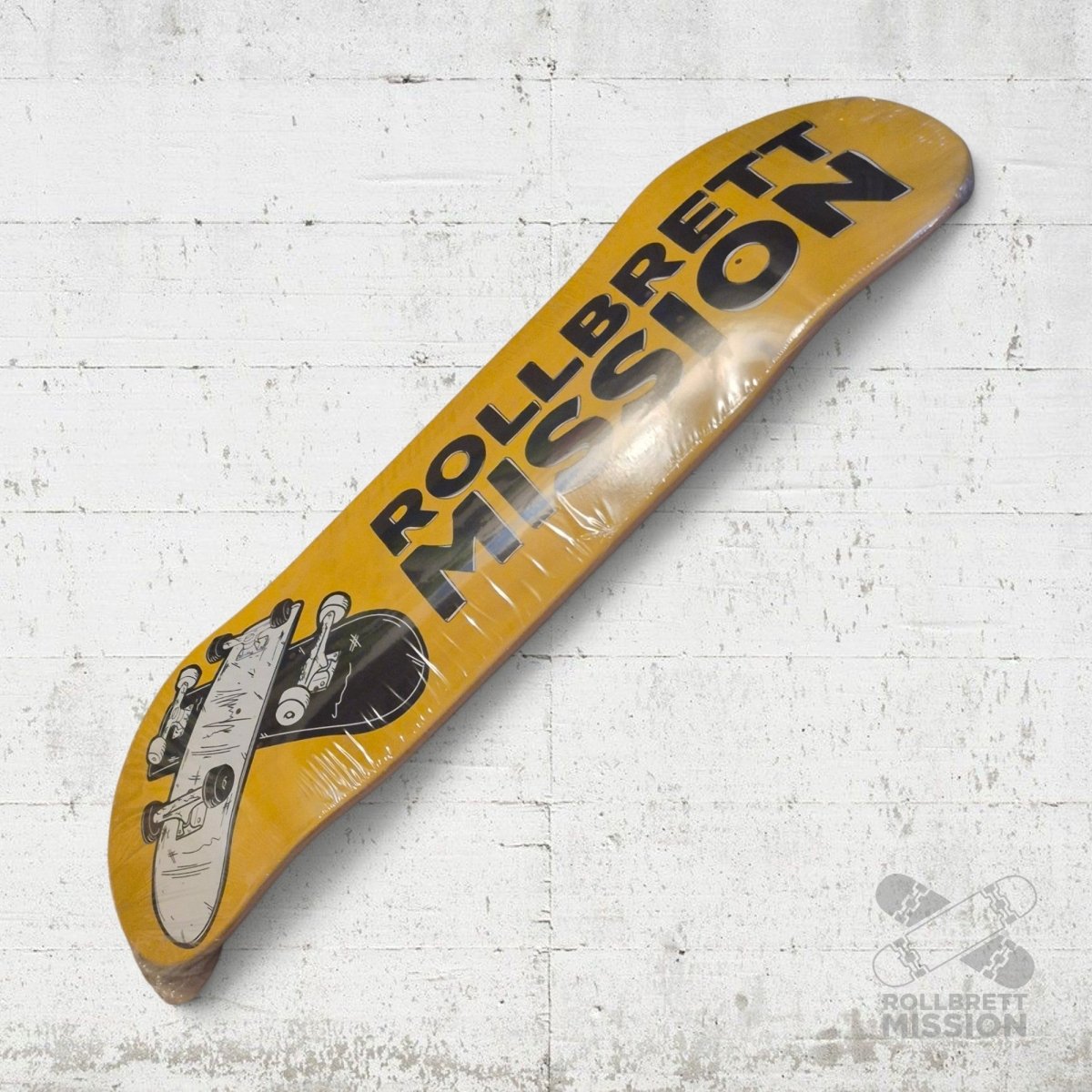 Rollbrett Mission KURZER ZWILLING 3D Logo 8.75 Short Twintail Deck - Skateboard-Decks - Rollbrett Mission