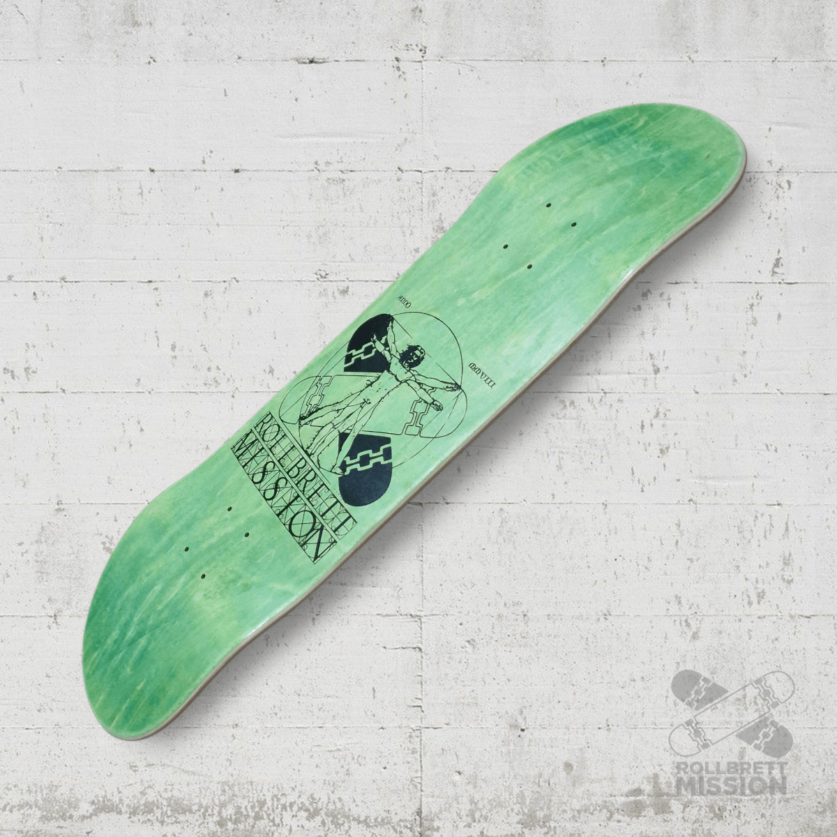 Rollbrett Mission KURZER ZWILLING 8.75 Vitruvian Short Twintail Deck - Skateboard - Decks - Rollbrett Mission