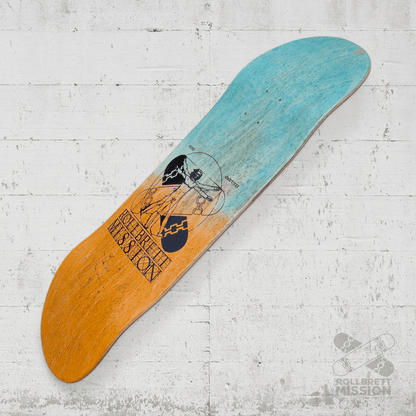 Rollbrett Mission KURZER ZWILLING 9.8 Vitruvian Acid Short Twintail Deck - Skateboard - Decks - Rollbrett Mission