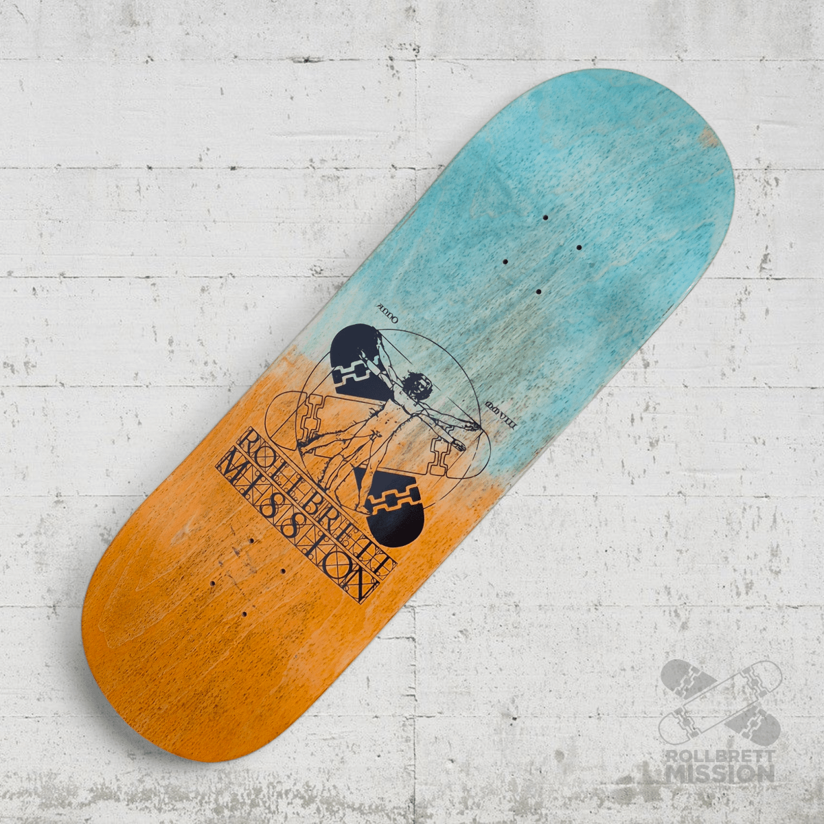 Rollbrett Mission KURZER ZWILLING 9.8 Vitruvian Acid Short Twintail Deck - Skateboard - Decks - Rollbrett Mission