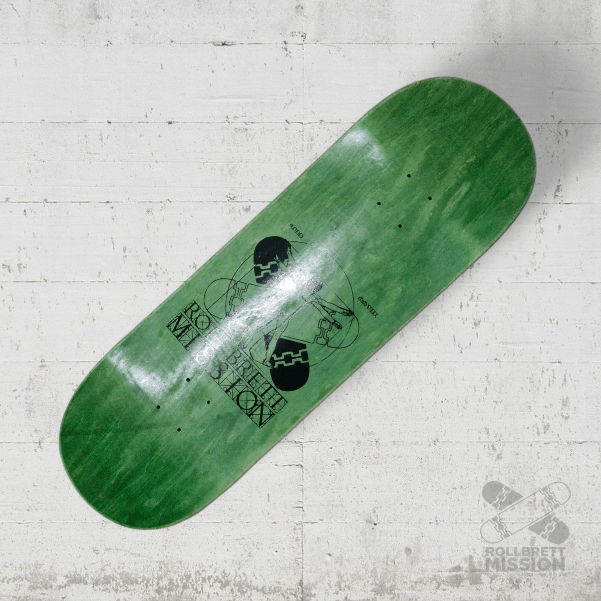 Rollbrett Mission KURZER ZWILLING 9.8 Vitruvian Short Twintail Deck - Skateboard - Decks - Rollbrett Mission