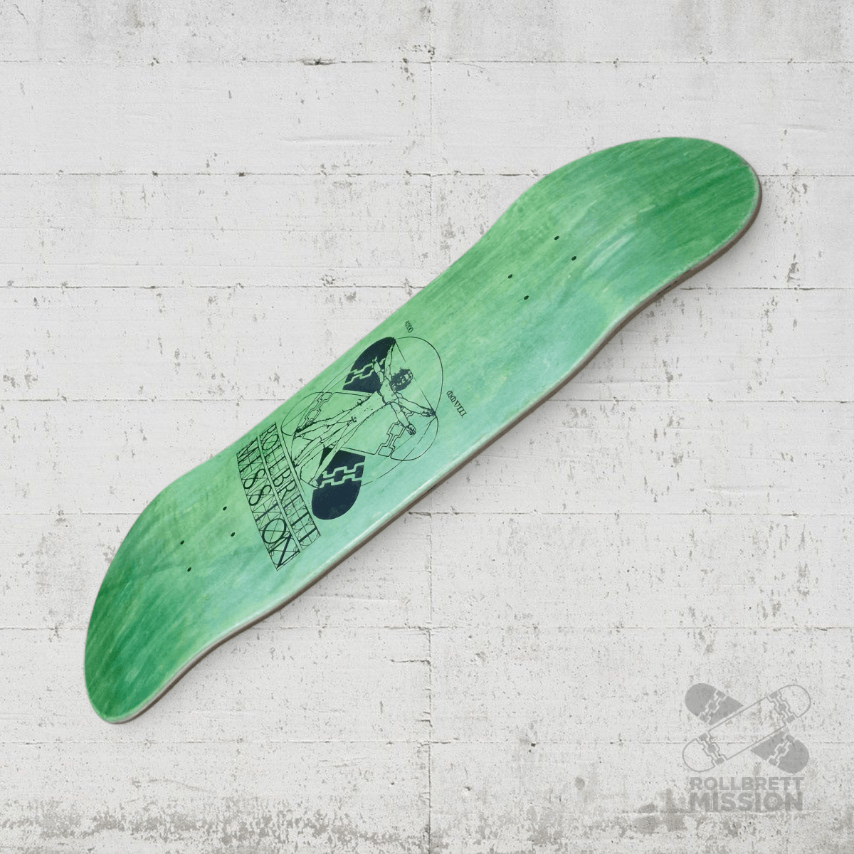 Rollbrett Mission KURZER ZWILLING 9.8 Vitruvian Short Twintail Deck - Skateboard - Decks - Rollbrett Mission