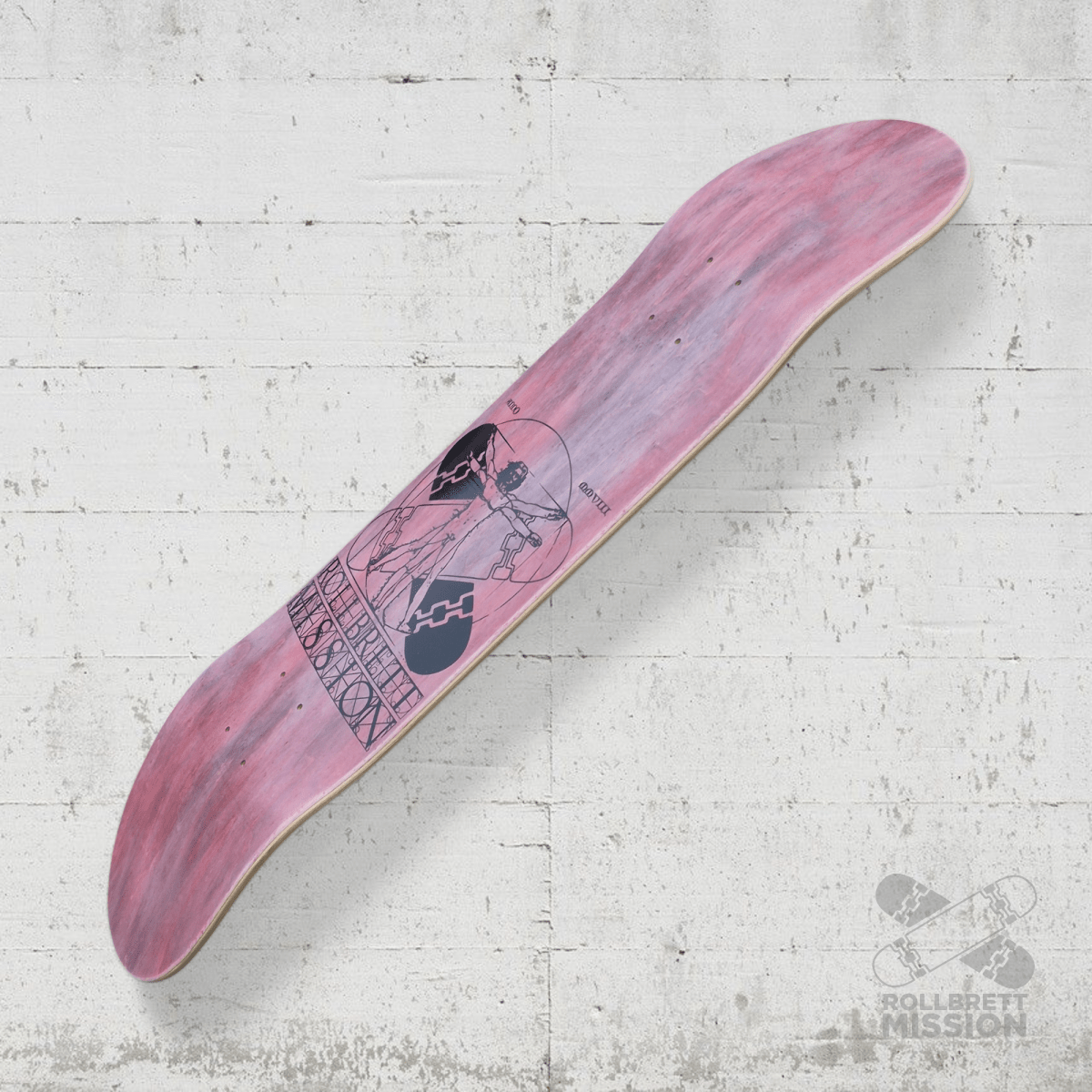 Rollbrett Mission KURZER ZWILLING Vitruvian 8.0 Short Twintail Deck - Skateboard - Decks - Rollbrett Mission