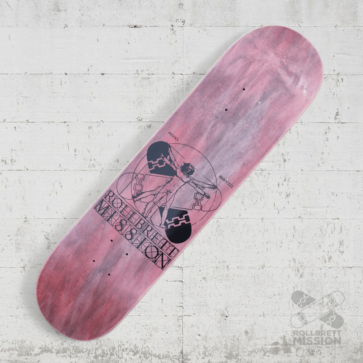 Rollbrett Mission KURZER ZWILLING Vitruvian 8.0 Short Twintail Deck - Skateboard - Decks - Rollbrett Mission