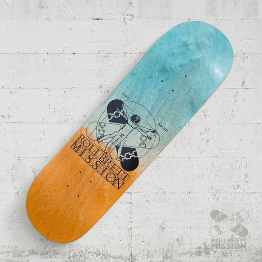 Rollbrett Mission KURZER ZWILLING Vitruvian 8.75 Short Twintail Deck - Skateboard - Decks - Rollbrett Mission