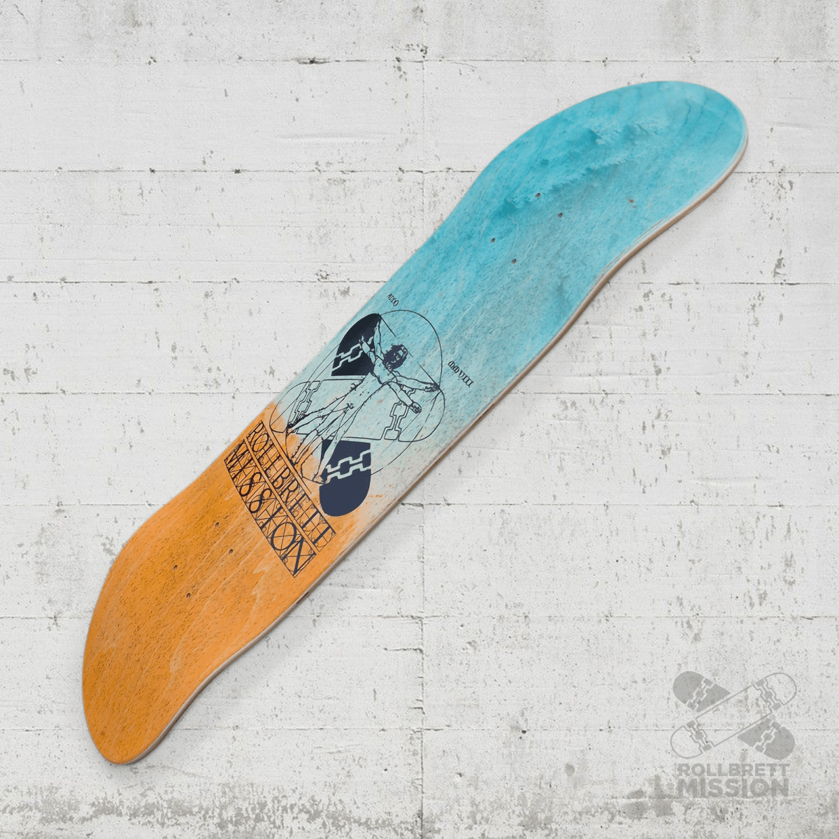 Rollbrett Mission KURZER ZWILLING Vitruvian 8.75 Short Twintail Deck - Skateboard - Decks - Rollbrett Mission