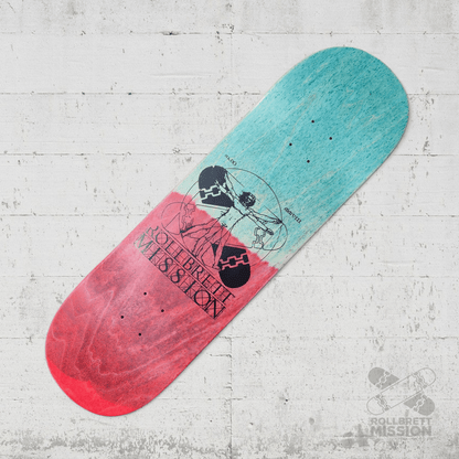 Rollbrett Mission KURZER ZWILLING Vitruvian 9.0 Short Twintail Deck - Skateboard - Decks - Rollbrett Mission