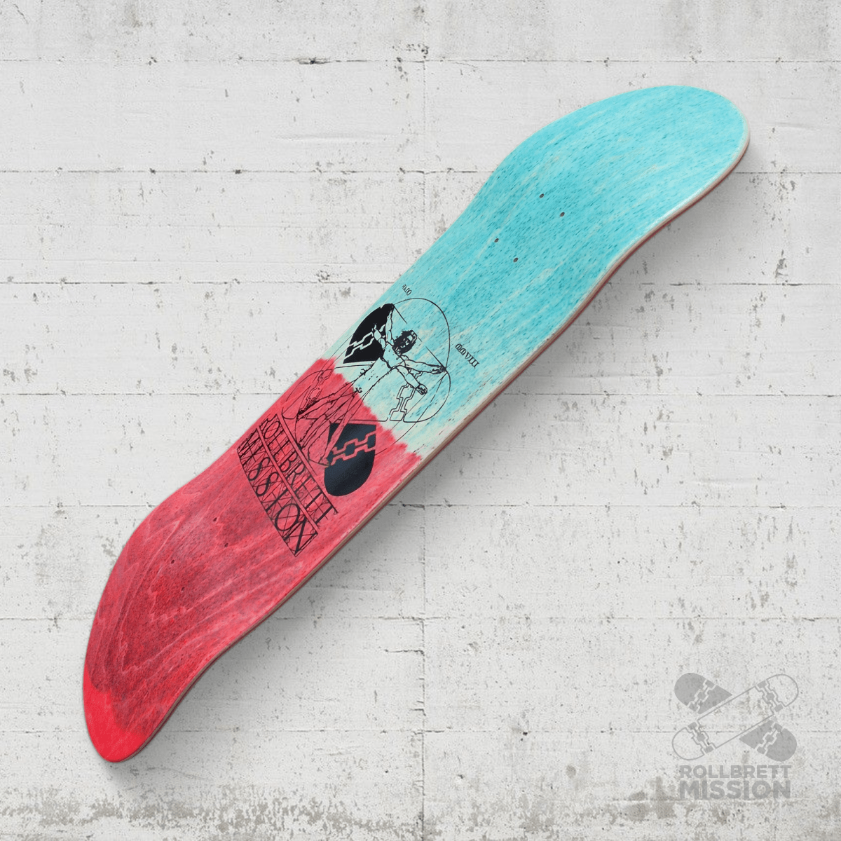 Rollbrett Mission KURZER ZWILLING Vitruvian 9.0 Short Twintail Deck - Skateboard - Decks - Rollbrett Mission