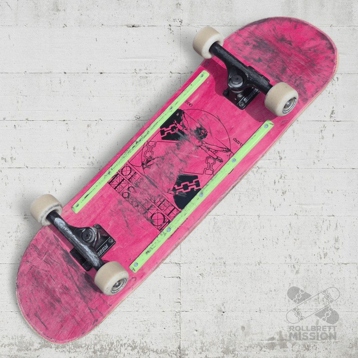 Rollbrett Mission KURZER ZWILLING Vitruvian 9.0 Short Twintail Deck - Skateboard - Decks - Rollbrett Mission