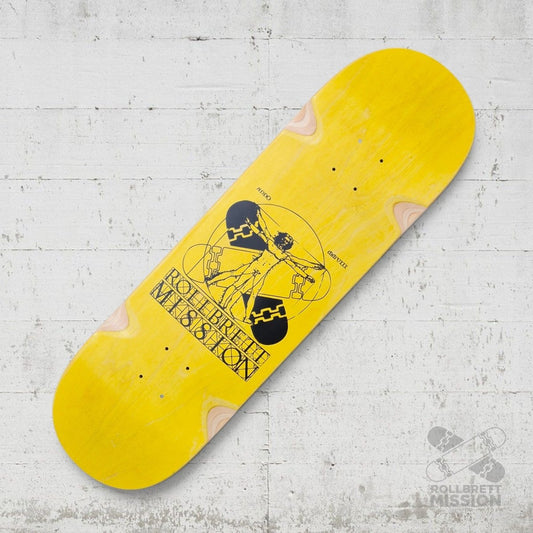 Rollbrett Mission KURZER ZWILLING Vitruvian 9.0 Short Twintail Wheel Wells Deck - Skateboard - Decks - Rollbrett Mission