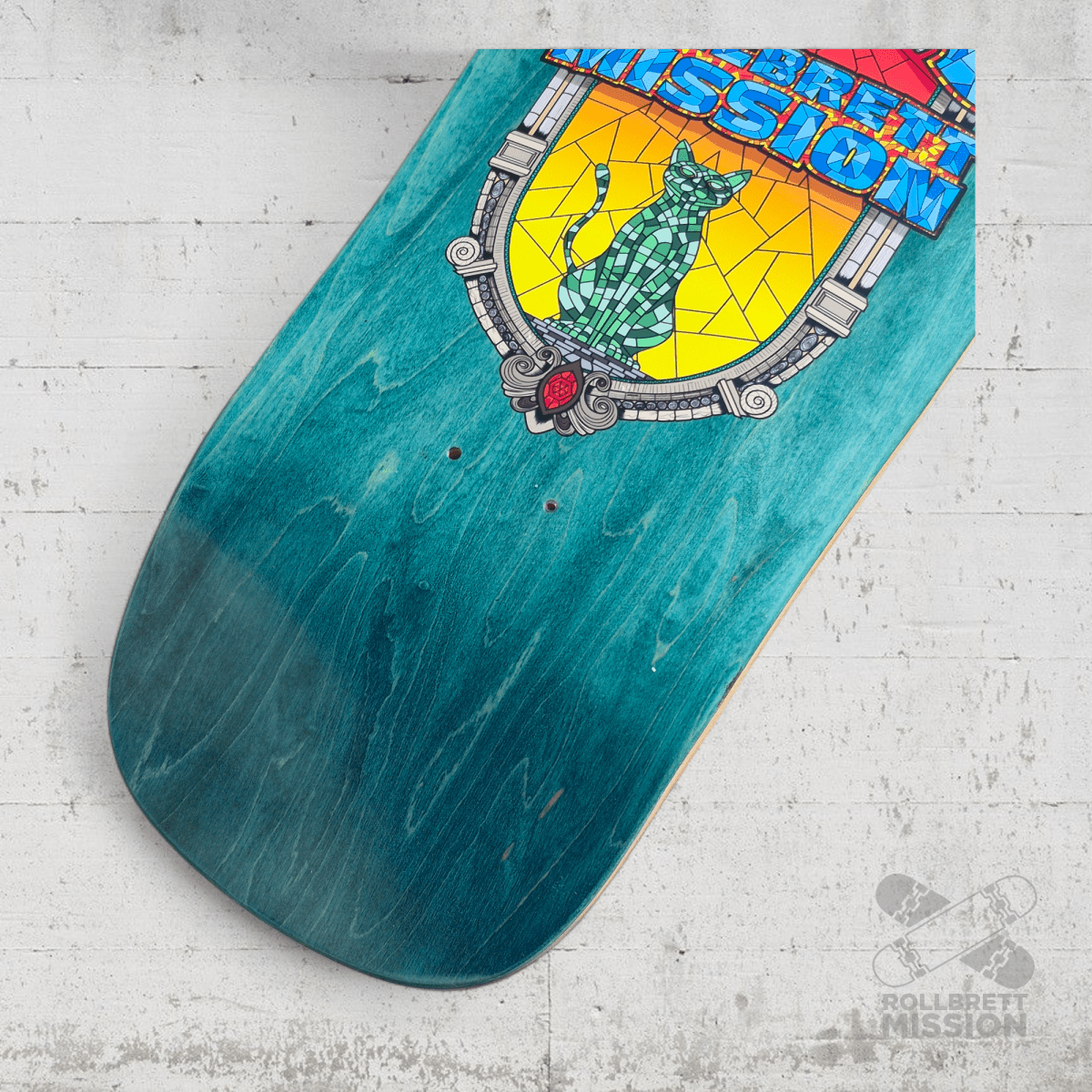 Rollbrett Mission Mosaik Katze 9.31 Oldschool Deck - Skateboard - Decks - Rollbrett Mission