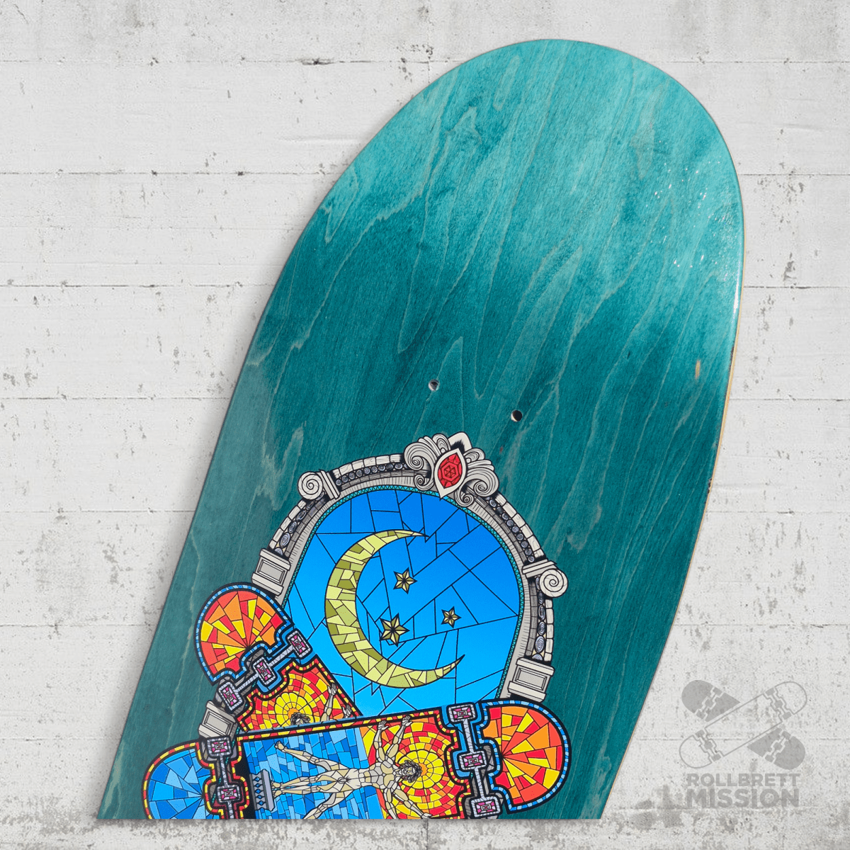 Rollbrett Mission Mosaik Katze 9.31 Oldschool Deck - Skateboard - Decks - Rollbrett Mission