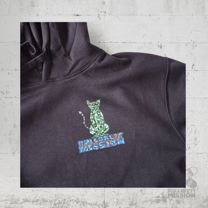 Rollbrett Mission Mosaik Katze Hoodie schwarz - Shirts & Tops - Rollbrett Mission