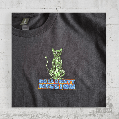 Rollbrett Mission Mosaik Katze T-Shirt schwarz - Rollbrett Mission