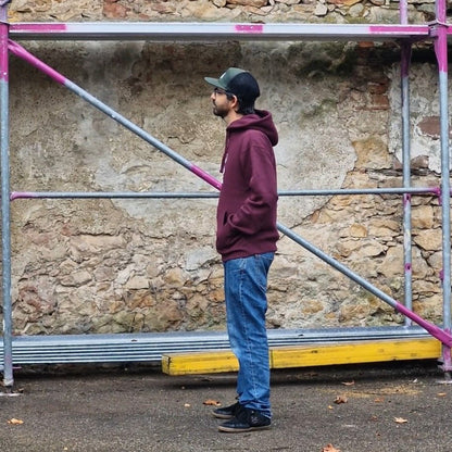 Rollbrett Mission New Classic Hoodie burgundy - Shirts & Tops - Rollbrett Mission