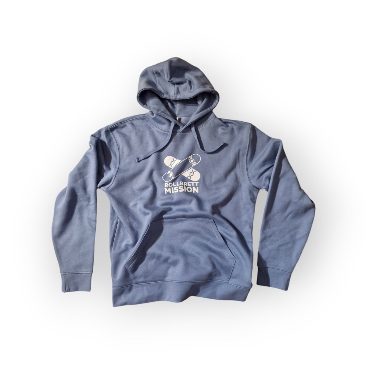 Rollbrett Mission New Classic Hoodie mineral blue - Shirts & Tops - Rollbrett Mission