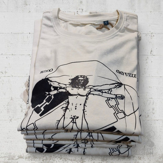 Rollbrett Mission Organic Big Vitruvian T-Shirt natural - Shirts & Tops - Rollbrett Mission