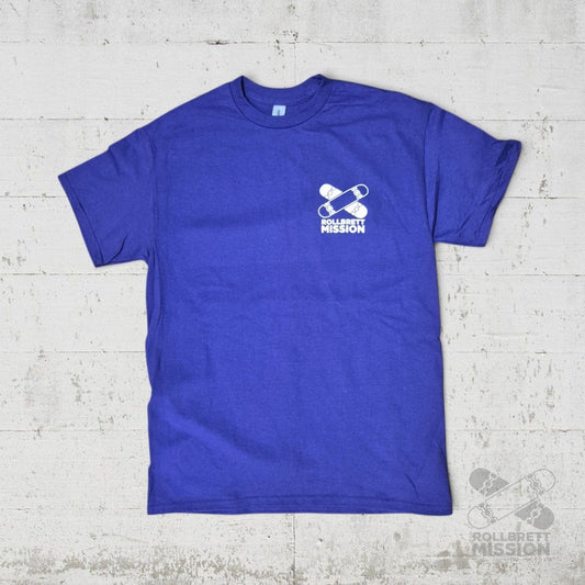 Rollbrett Mission Premium Mini Logo T-Shirt lila - Shirts & Tops - Rollbrett Mission