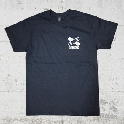 Rollbrett Mission Premium Mini Logo T-Shirt schwarz - Shirts & Tops - Rollbrett Mission