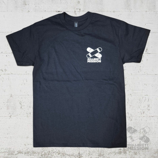 Rollbrett Mission Premium Mini Logo T-Shirt schwarz - Shirts & Tops - Rollbrett Mission