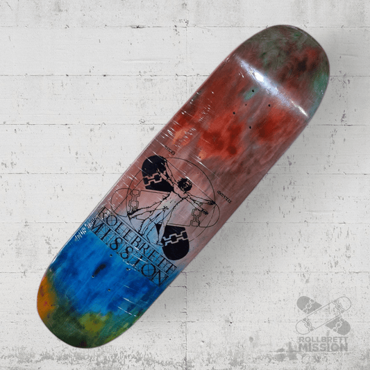 Rollbrett Mission RUGBY Vitruvian 8.6 Logo Football Deck - Skateboard - Decks - Rollbrett Mission