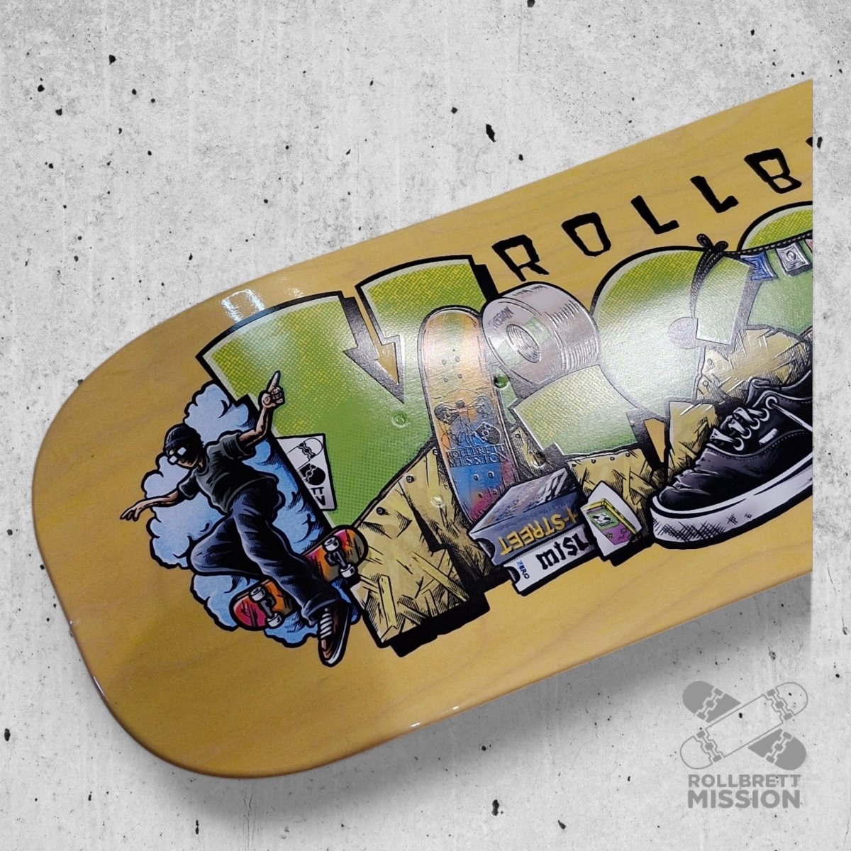 Rollbrett Mission Shop Spirit 9.75 Oldschool Deck - Skateboard - Decks - Rollbrett Mission