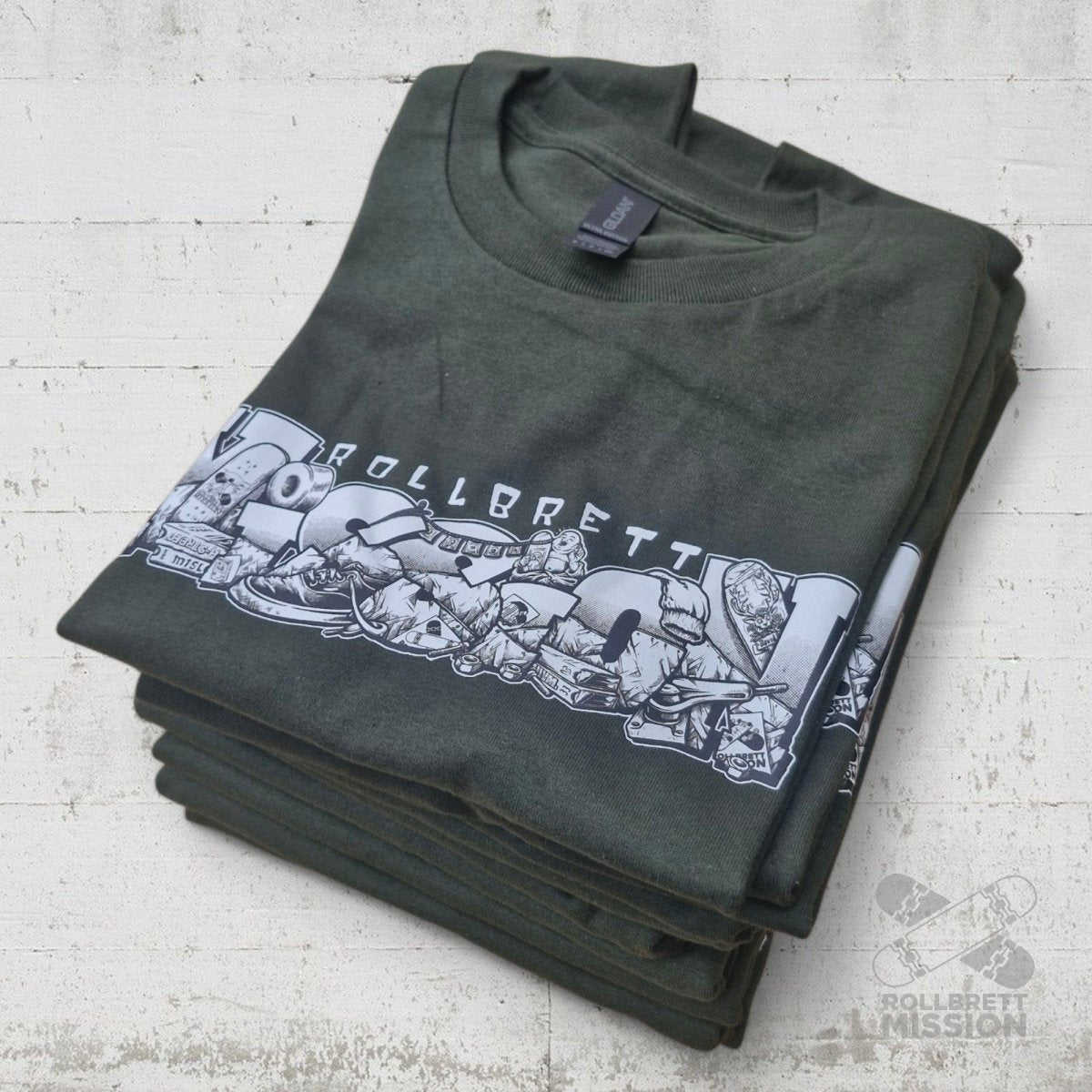 Rollbrett Mission Shop Spirit T-Shirt forest green - Shirts & Tops - Rollbrett Mission